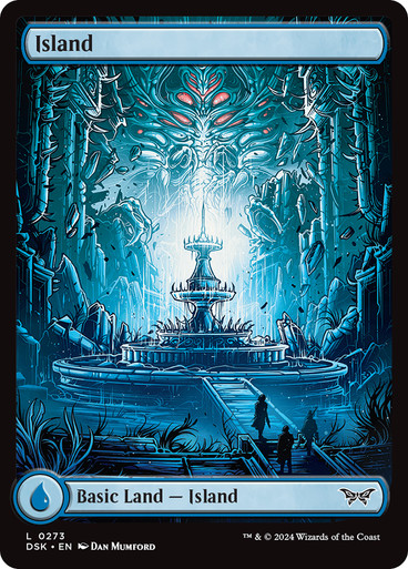 Island (#273) (Full Art) Duskmourn: House of Horror