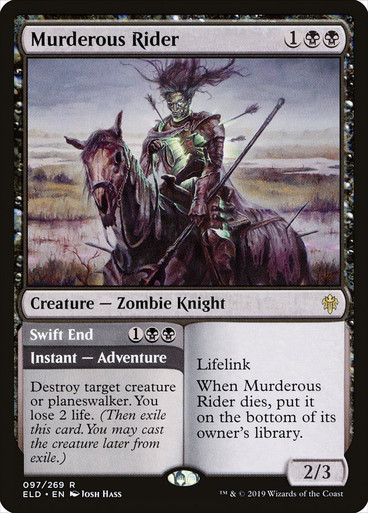 MurderousRider__88436 Murderous Rider // Swift End Throne of Eldraine