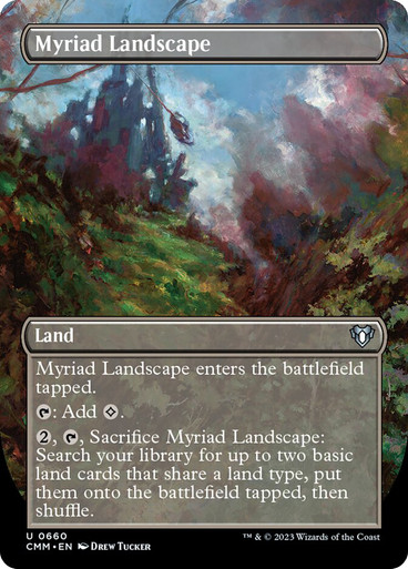 MyriadLandscape660__20067 Myriad Landscape (Borderless) Commander Masters - Variants