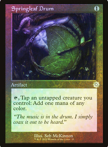 Springleaf Drum (#055) (Retro Frame) The Brothers' War Retro Artifacts