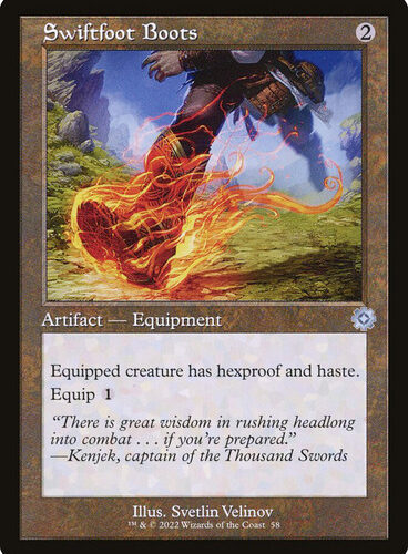 Swiftfoot Boots (#058) (Retro Frame) The Brothers' War Retro Artifacts