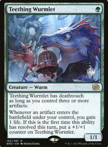 Teething Wurmlet (Promo Pack) (The Brothers' War) Promo: Planeswalker Stamped
