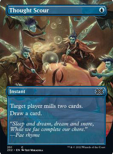 Thought Scour (Borderless) Double Masters 2022 - Variants