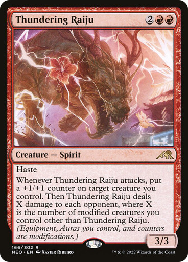 ThunderingRaiju__83719 Thundering Raiju Kamigawa: Neon Dynasty