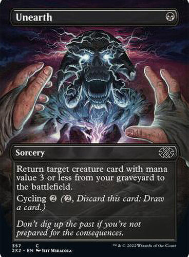Unearth (Borderless) Double Masters 2022 - Variants