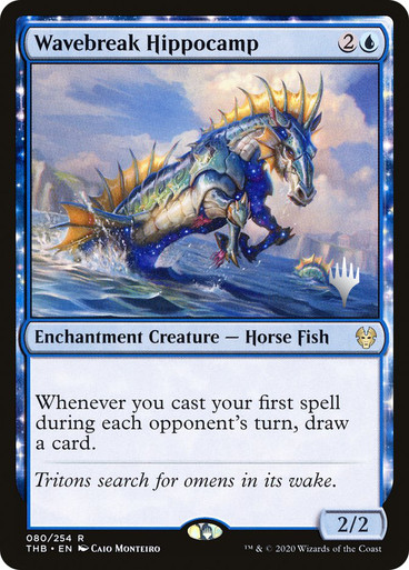 WavebreakHippocamp__47474 Wavebreak Hippocamp (Promo Pack) (Theros Beyond Death) Promo: Planeswalker Stamped