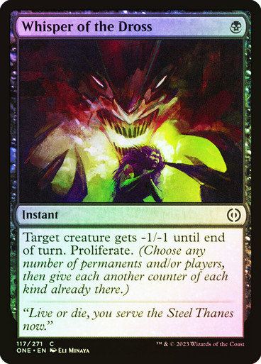 Whisper of the Dross Phyrexia: All Will Be One Foil