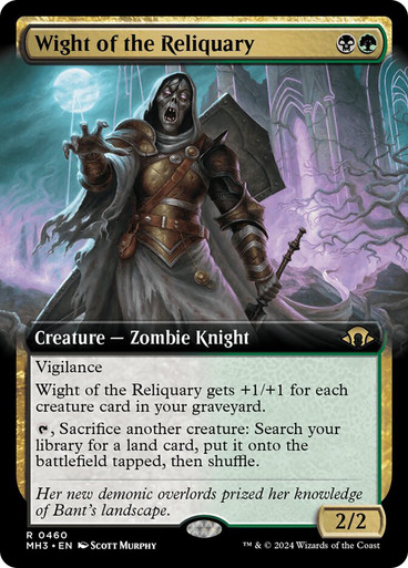 WightOfTheReliquary460__10100 Wight of the Reliquary (Extended Art) Modern Horizons 3 - Variants