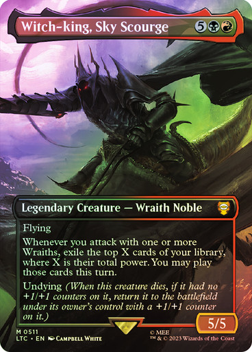 WitchKingSkyScourge511__94376 Witch-king, Sky Scourge (Borderless) The Lord of the Rings Commander - Variants