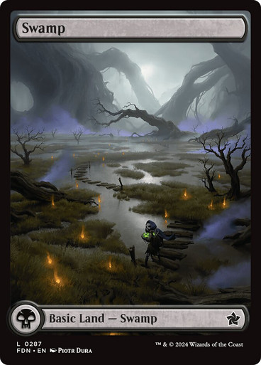 Swamp (#287) (Full Art) Foundations