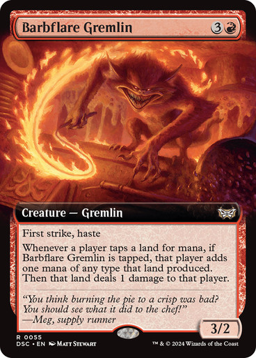 Barbflare Gremlin (Extended Art) - Commander: Duskmourn: House of Horror (DSC)