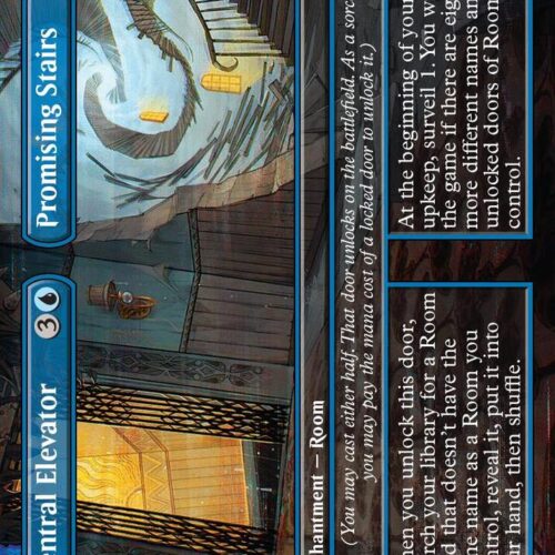 Central Elevator // Promising Stairs (Borderless) - Duskmourn: House of Horror (DSK)