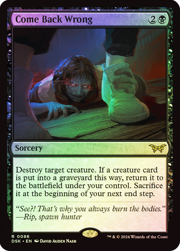 Come Back Wrong (0086) - Duskmourn: House of Horror (DSK) foil