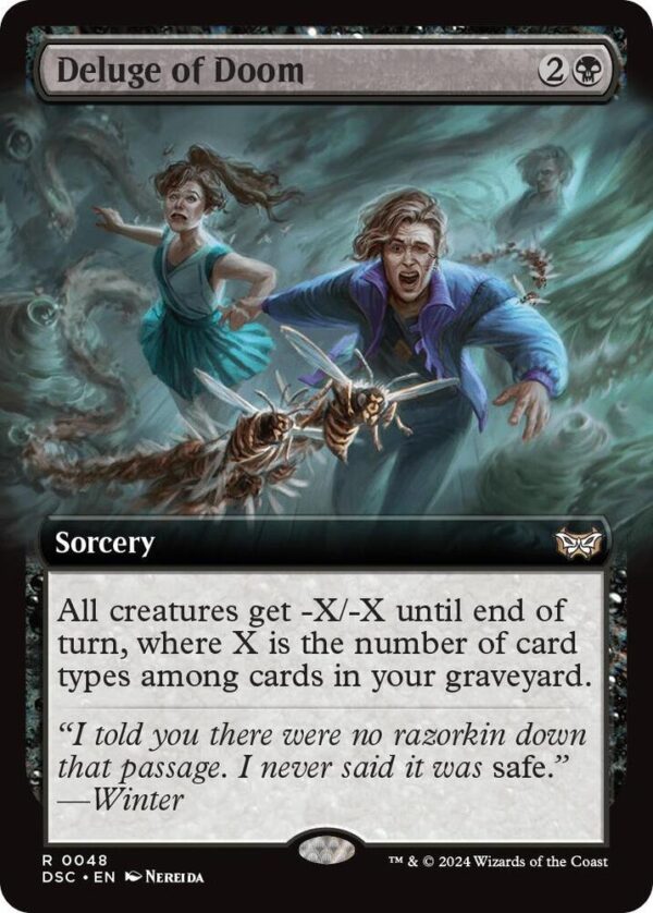 Deluge of Doom (Extended Art) - Commander Duskmourn House of Horror (DSC) Deluge of Doom (Extended Art) - Commander: Duskmourn: House of Horror (DSC)