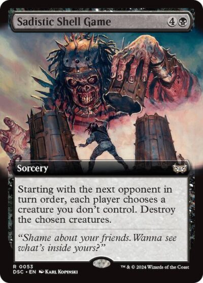 Sadistic Shell Game (Extended Art) - Commander: Duskmourn: House of Horror (DSC)