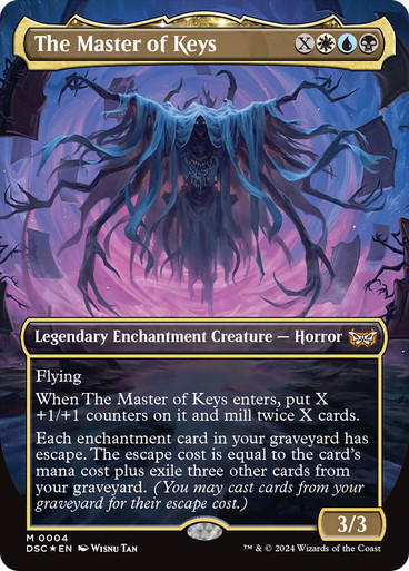 TheMasterOfKeys004__75336 The Master of Keys (Borderless) - Commander: Duskmourn: House of Horror (DSC) foil
