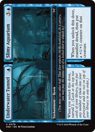 UnderwaterTunnelSlimyAquarium__58929 Underwater Tunnel // Slimy Aquarium - Duskmourn: House of Horror (DSK)