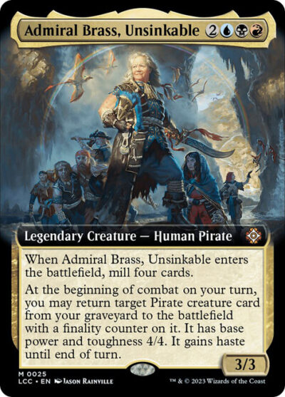 AdmiralBrassUnsinkable025__30426 Admiral Brass, Unsinkable (Extended Art) The Lost Caverns of Ixalan Commander - Variants
