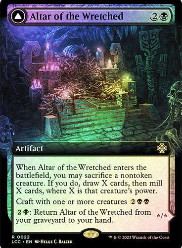 Altar of the Wretched // Wretched Bonemass (Extended Art) The Lost Caverns of Ixalan Commander - Variants FOIL