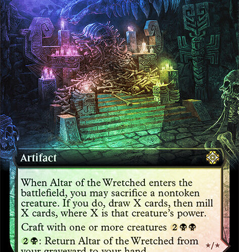 Altar of the Wretched // Wretched Bonemass (Extended Art) The Lost Caverns of Ixalan Commander - Variants FOIL