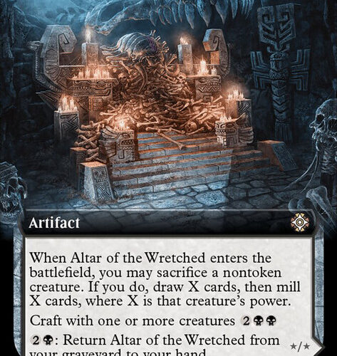 Altar of the Wretched // Wretched Bonemass (Extended Art) The Lost Caverns of Ixalan Commander - Variants