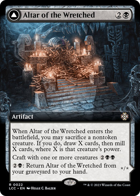 AltarOfTheWretched022__92208 Altar of the Wretched // Wretched Bonemass (Extended Art) The Lost Caverns of Ixalan Commander - Variants
