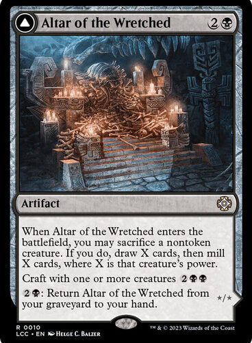 Altar of the Wretched // Wretched Bonemass (Extended Art) The Lost Caverns of Ixalan Commander - Variants