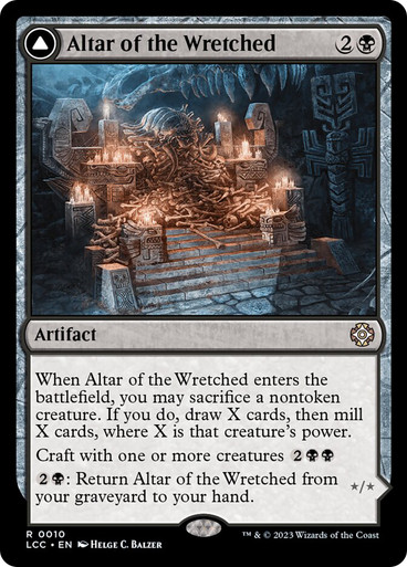 AltarOfTheWretched__23640 Altar of the Wretched // Wretched Bonemass (Extended Art) The Lost Caverns of Ixalan Commander - Variants