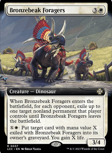 Bronzebeak Foragers (Extended Art) The Lost Caverns of Ixalan Commander - Variants
