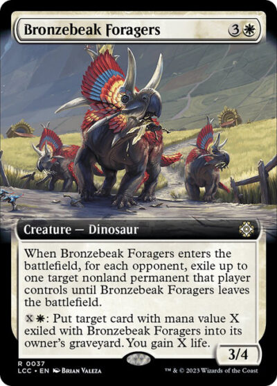 BronzebeakForagers037__91218 Bronzebeak Foragers (Extended Art) The Lost Caverns of Ixalan Commander - Variants