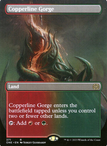 Copperline Gorge (Borderless) - Phyrexia: All Will Be One (ONE)