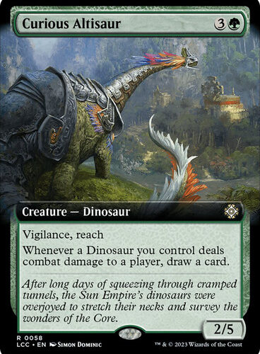 Curious Altisaur (Extended Art) The Lost Caverns of Ixalan Commander - Variants