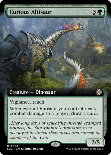 CuriousAltisaur058__72300 Curious Altisaur (Extended Art) The Lost Caverns of Ixalan Commander - Variants