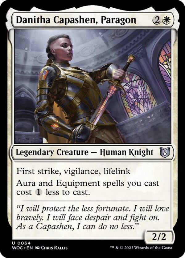 Danitha Capashen, Paragon - Commander Wilds of Eldraine (WOC) Danitha Capashen, Paragon - Commander: Wilds of Eldraine (WOC)