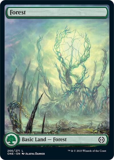 Forest (266) - Full Art - Phyrexia: All Will Be One (ONE)