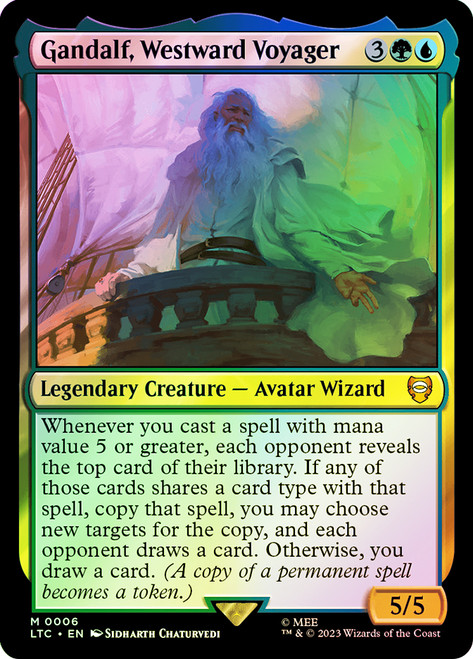 Gandalf, Westward Voyager Gandalf, Westward Voyager The Lord of the Rings Commander (Foil)
