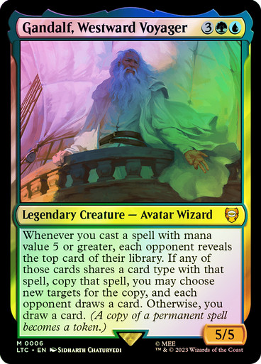GandalfWestwardVoyager__52459 Gandalf, Westward Voyager The Lord of the Rings Commander (Foil)