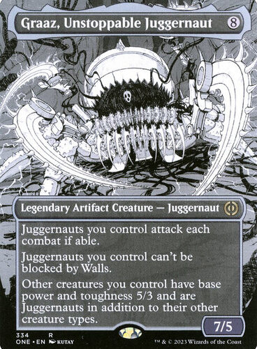 Graaz, Unstoppable Juggernaut (Borderless) - Phyrexia: All Will Be One (ONE)