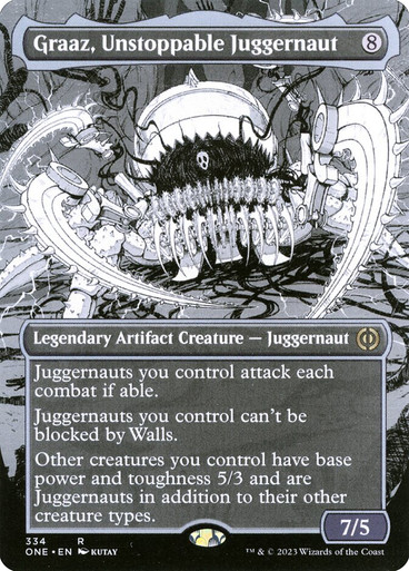 Graaz, Unstoppable Juggernaut (Borderless) - Phyrexia: All Will Be One (ONE)