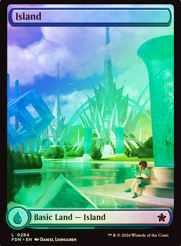 Island284__49176 Island (#284) (Full Art) Foundations