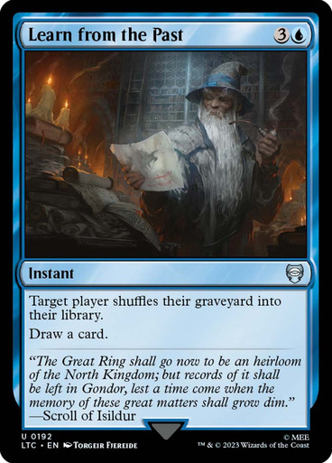 Learn from the Past Learn from the Past The Lord of the Rings Commander