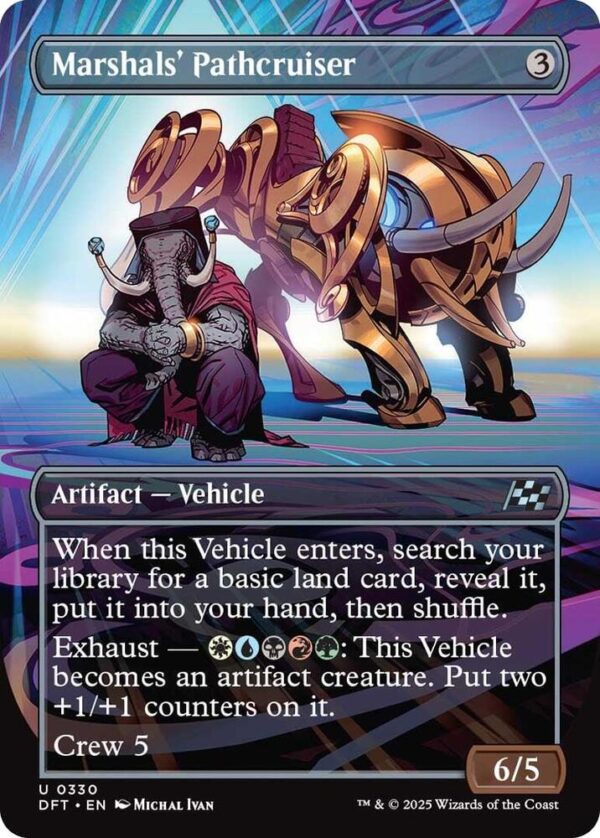 Marshals' Pathcruiser (Borderless) - Aetherdrift (DFT) Marshals' Pathcruiser (Borderless) - Aetherdrift (DFT) foil