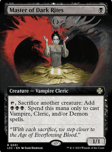 Master of Dark Rites (Extended Art) The Lost Caverns of Ixalan Commander - Variants