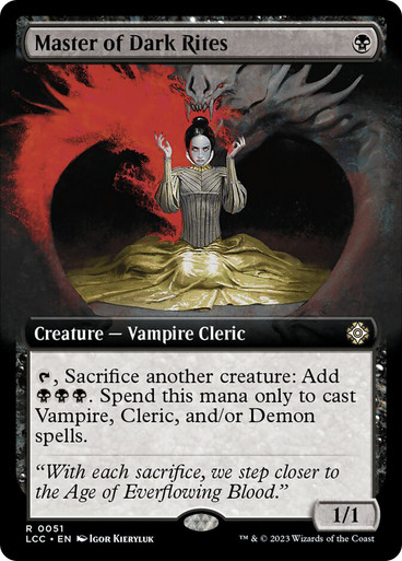 MasterOfDarkRites051__72198 (1) Master of Dark Rites (Extended Art) The Lost Caverns of Ixalan Commander - Variants