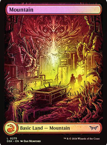 Mountain275__77035 Mountain (0275) - Full Art - Duskmourn: House of Horror (DSK) FOIL