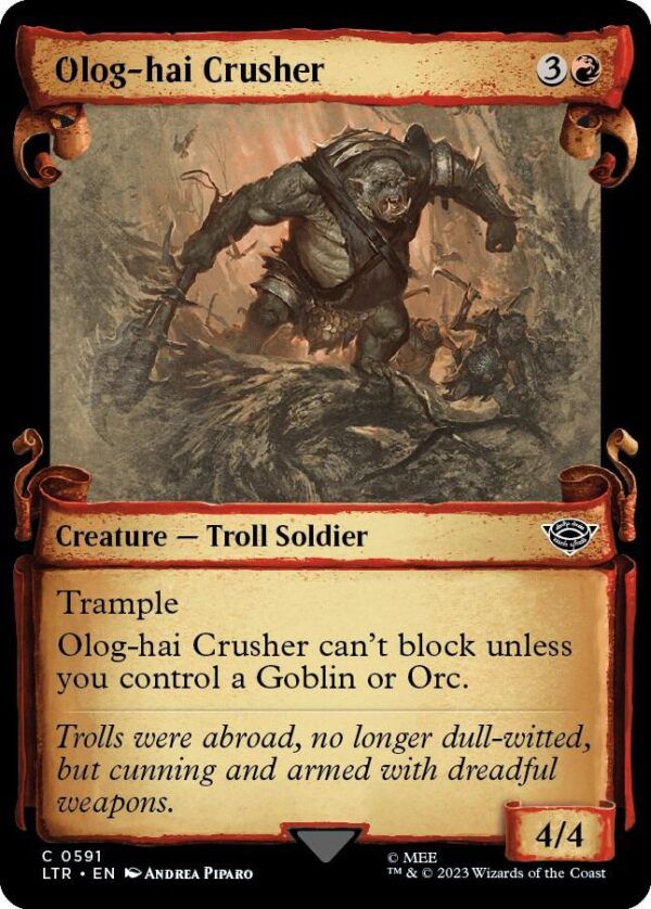 Olog-Hai Crusher (Showcase Scrolls) Olog-Hai Crusher (Showcase Scrolls) - Universes Beyond: The Lord of the Rings: Tales of Middle-earth (LTR)