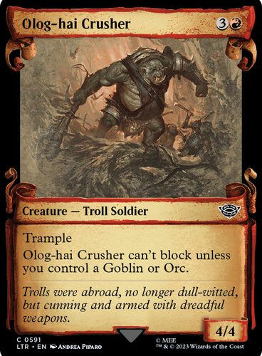 Olog-Hai Crusher (Showcase Scrolls) - Universes Beyond: The Lord of the Rings: Tales of Middle-earth (LTR)