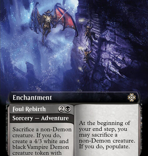 Promise of Aclazotz // Foul Rebirth (Extended Art) The Lost Caverns of Ixalan Commander - Variants