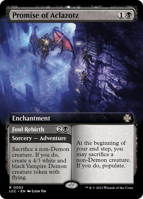 PromiseOfAclazotz052__39106 Promise of Aclazotz // Foul Rebirth (Extended Art) The Lost Caverns of Ixalan Commander - Variants