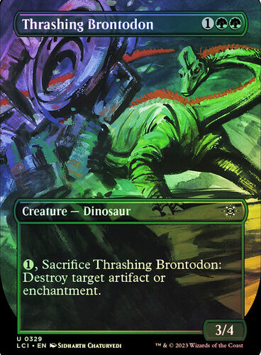 ThrashingBrontodon329__53274 Thrashing Brontodon (Borderless) The Lost Caverns of Ixalan - Variants